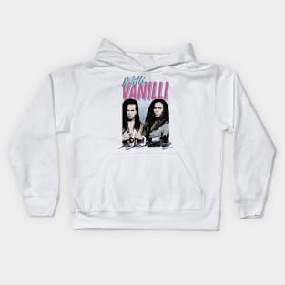 Milli Vanilli - 80's Fanart Aesthetic Design Tribute Kids Hoodie